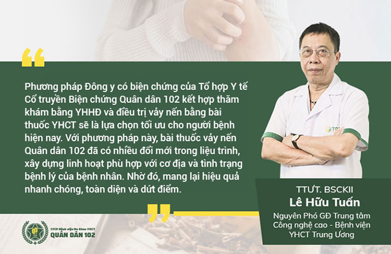Thầy thuốc ưu tú, BSCKII Lê Hữu Tuấn đánh giá cao bài thuốc vảy nến Quân dân 102