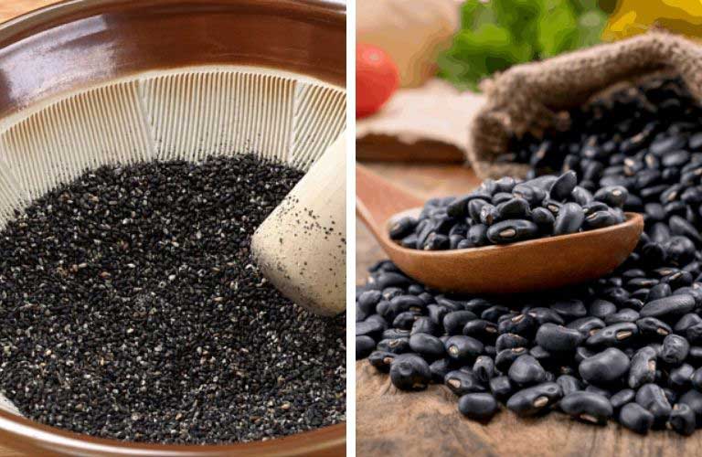 Sử dụng đậu đen và vừng đen