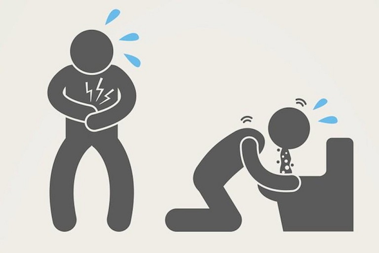 Người bệnh có thể đau bụng dữ dội và nôn mửa Người bệnh có thể đau bụng dữ dội và nôn mửa