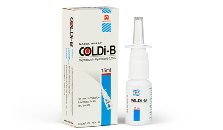 Thuốc xịt mũi Coldi – B với công dụng co mạch giúp đẩy lùi nhanh chóng triệu chứng nghẹt mũi khó thở
