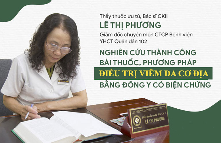 Bác sĩ Phương là người trực tiếp khám và điều trị bệnh viêm da cơ địa tại CTCP Bệnh viện Quân dân 102