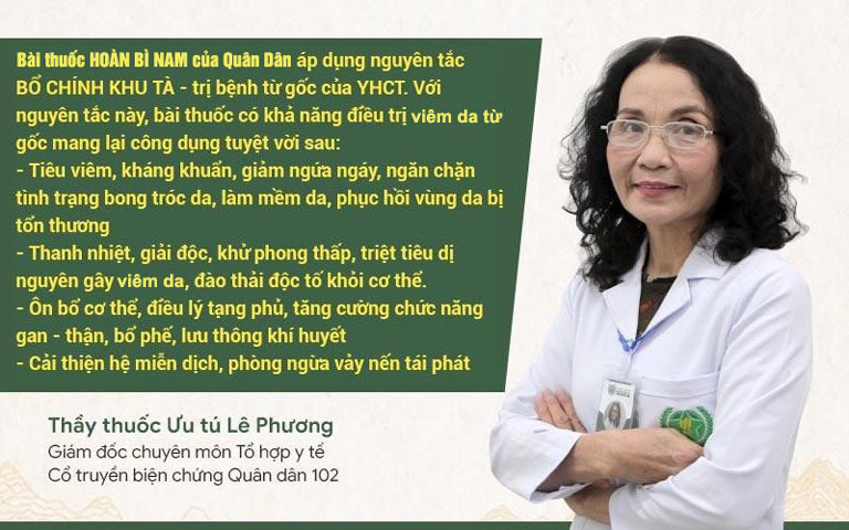 Bác sĩ Lê Phương chia sẻ về cơ chế điều trị của bài thuốc chữa viêm da Hoàn Bì Nam