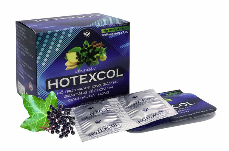 Kẹo ngậm Hotexcol giúp làm đau họng, thông họng và giảm tăng tiết đờm dãi