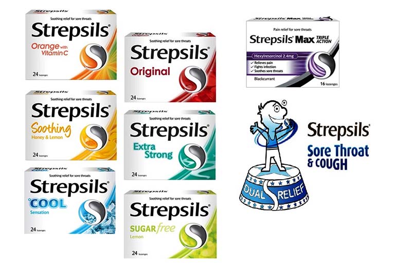 Strepsils là sản phẩm hỗ trợ trị viêm họng, đau rát họng, nuốt khó được phần đông người bệnh lựa chọn và tin dùng