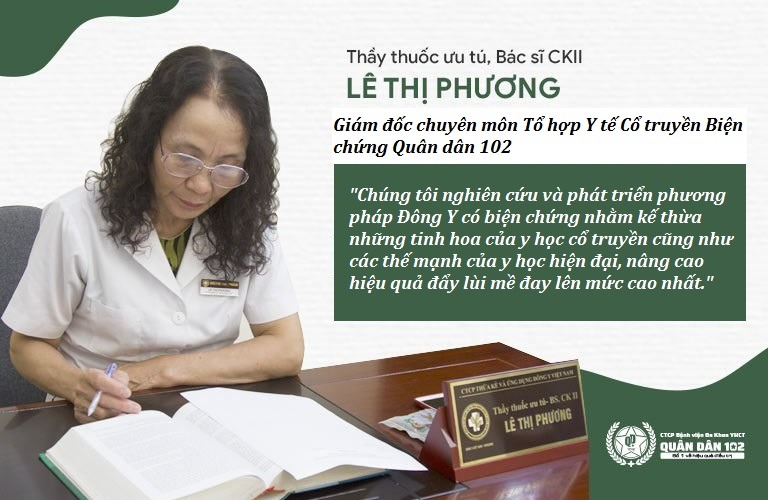 Bác sĩ Lê Phương là người đứng đầu công trình nghiên cứu, ứng dụng Đông Y có biện chứng tại Quân dân 102 Bác sĩ Lê Phương là người đứng đầu công trình nghiên cứu, ứng dụng Đông Y có biện chứng tại Quân dân 102