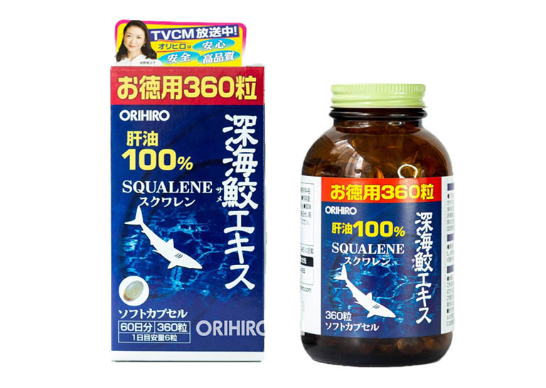 Viên uống bổ xương khớp Squalene Orihiro được chiết xuất phần lớn từ sụn vi cá mập đông khô