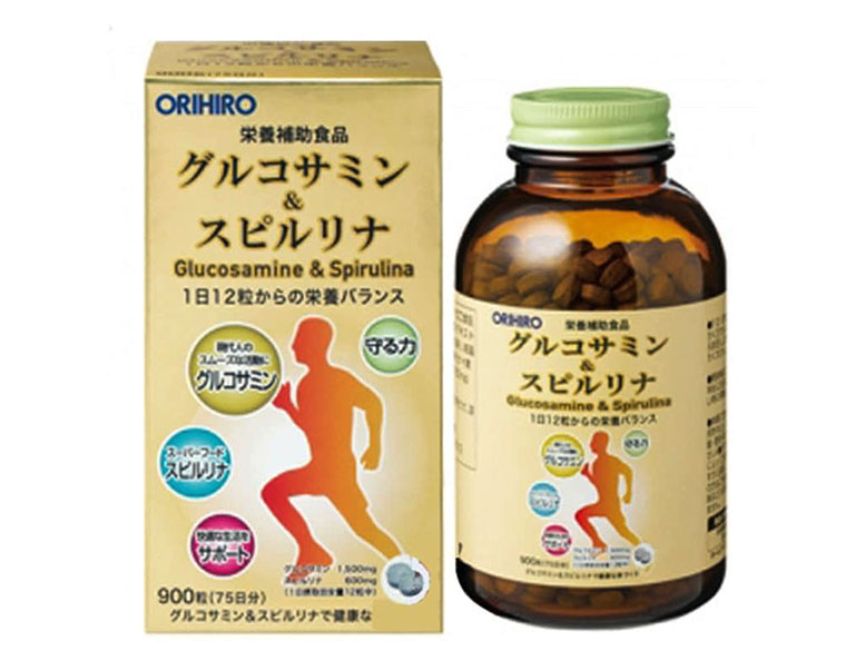 Glucosamine & Spirulina Orihiro là viên uống bổ xương khớp được chiết xuất phần lớn từ loại tảo nổi tiếng ở Nhật Bản
