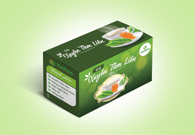 Sản phẩm trà túi lọc xuyên tâm liên Vietfarm tăng cường sức khỏe