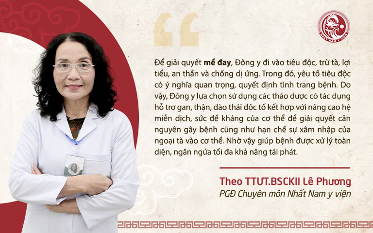 Bác sĩ Lê Phương chia sẻ về nguyên tắc điều trị mề đay tại Nhất Nam Y Viện
