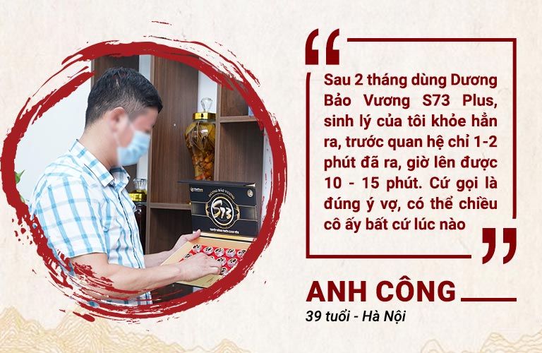 Chia sẻ của anh Công sau khi sử dụng liệu trình Dương Bảo Vương