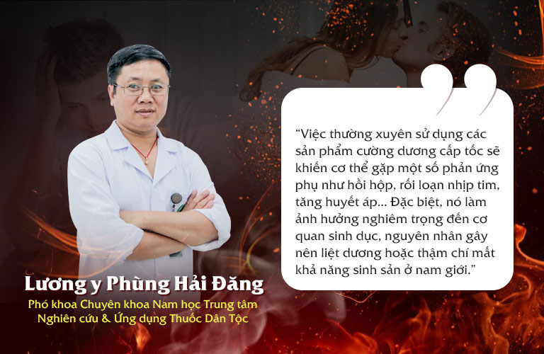 Lương y Phùng Hải Đang đưa đánh giá về các sản phẩm hỗ trợ cường dương cấp tốc hiện nay