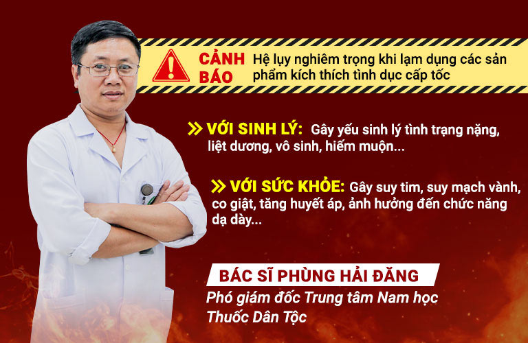 Mối nguy hại khi lạm dụng các sản phẩm kích thích tình dục cấp tốc